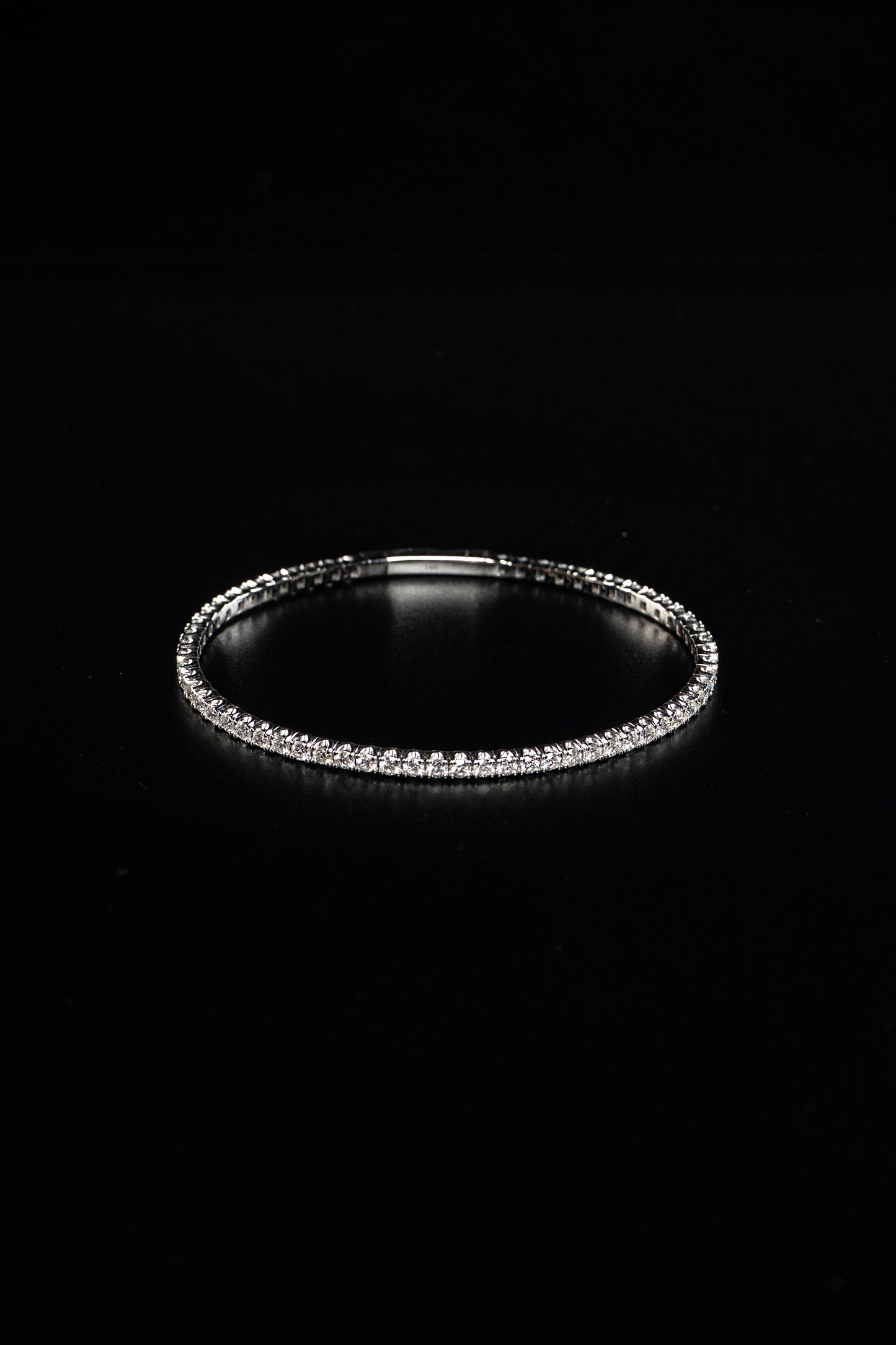 14k White Gold Lab Grown Diamond Bangle Bracelet