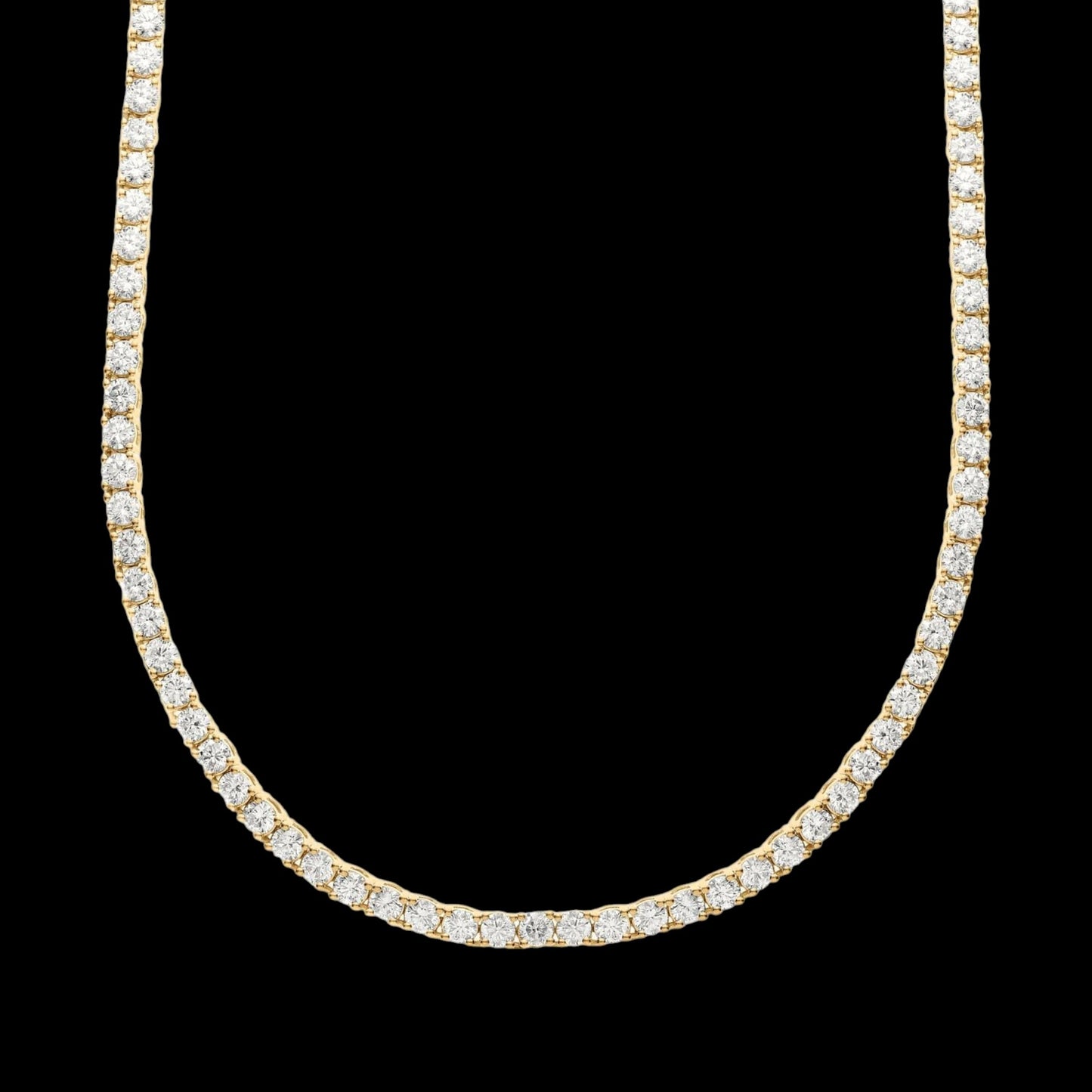 14K White Gold Lab Grown Diamond Tennis Necklace