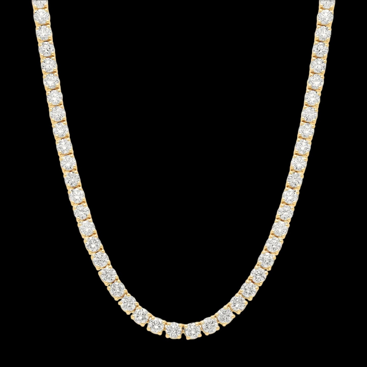 14K White Gold Lab Grown Diamond Tennis Necklace