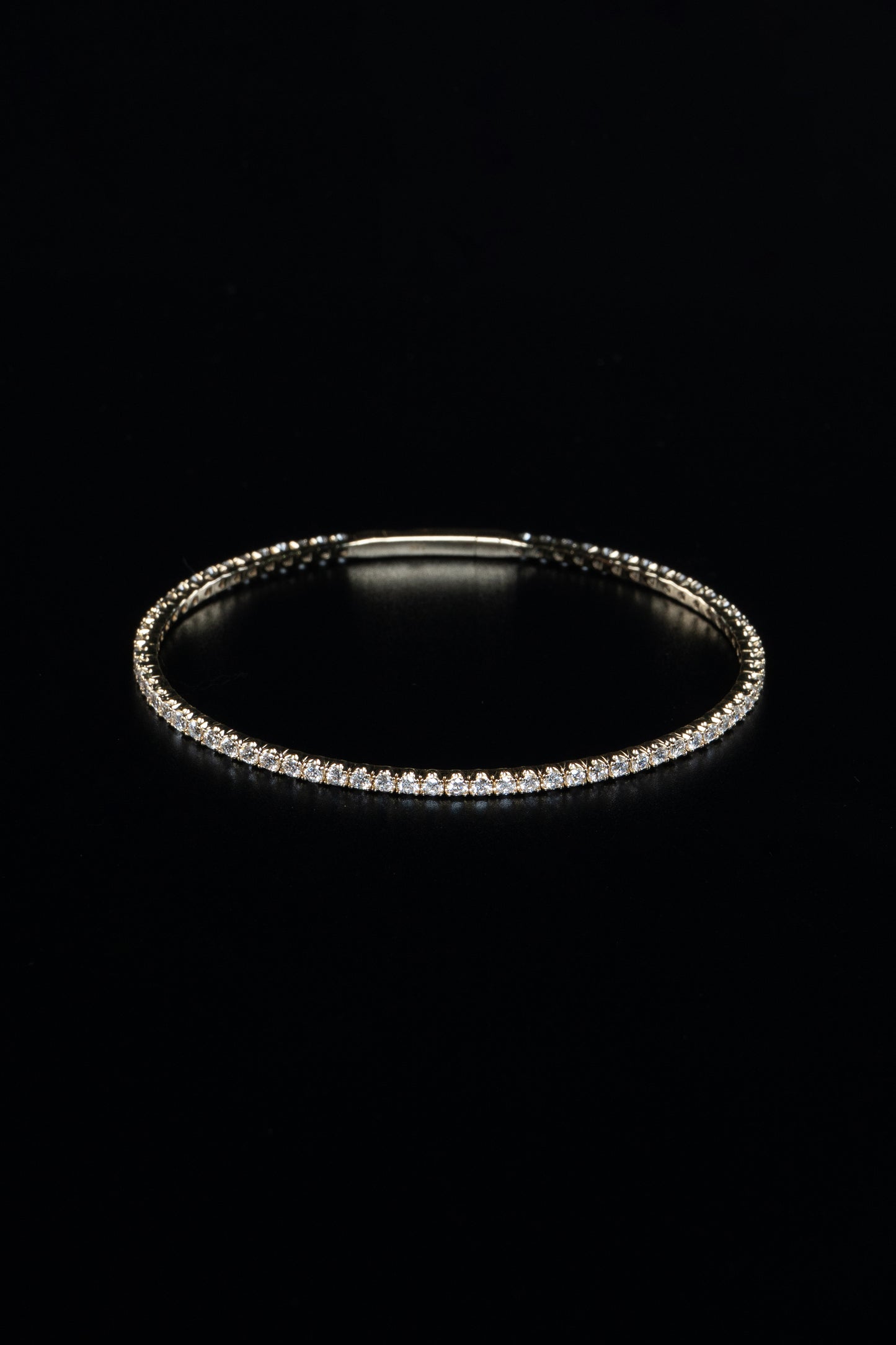 14k White Gold Lab Grown Diamond Bangle Bracelet