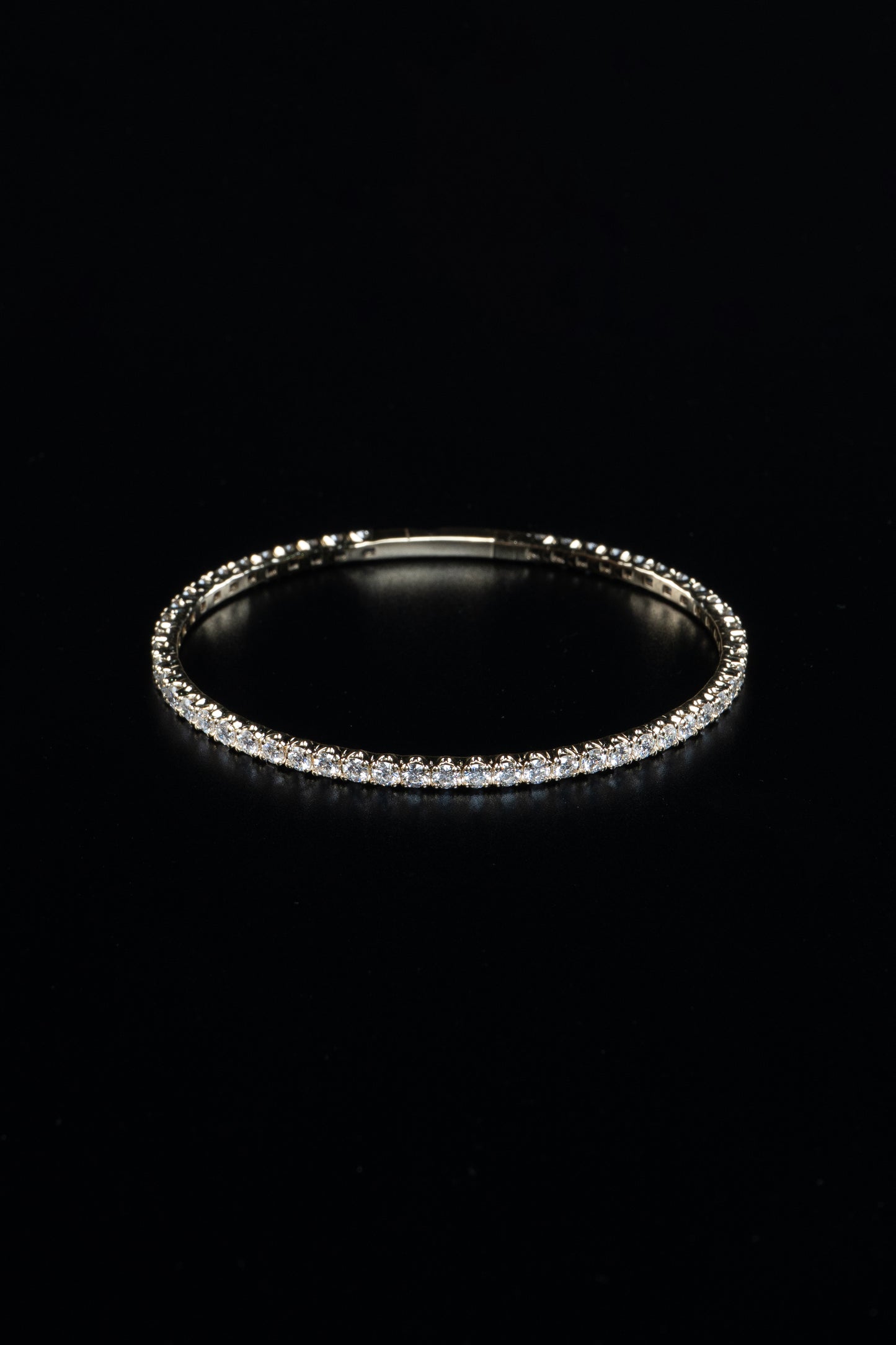 14k White Gold Lab Grown Diamond Bangle Bracelet