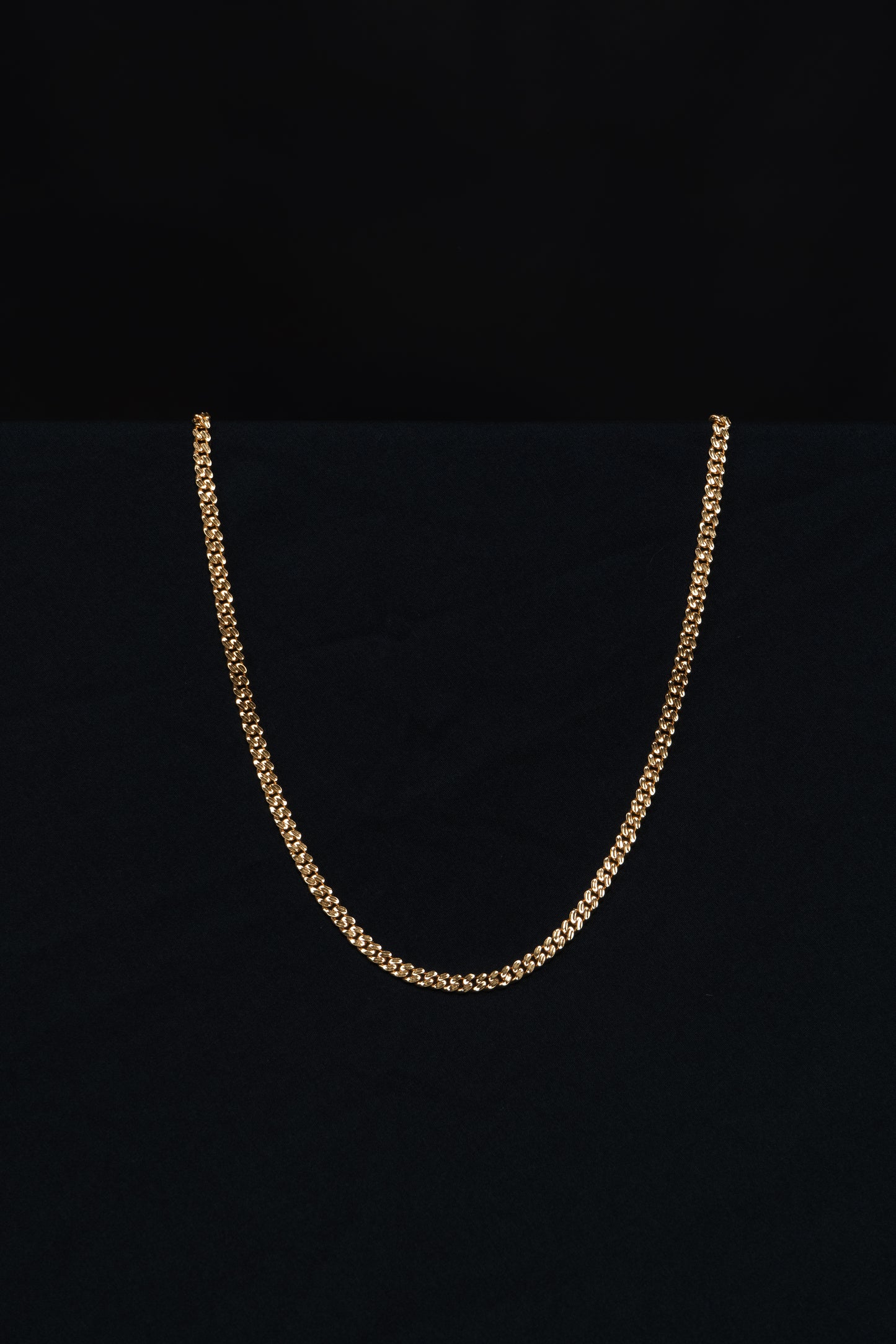 18k Yellow Gold Diamond Cut Cuban Necklace