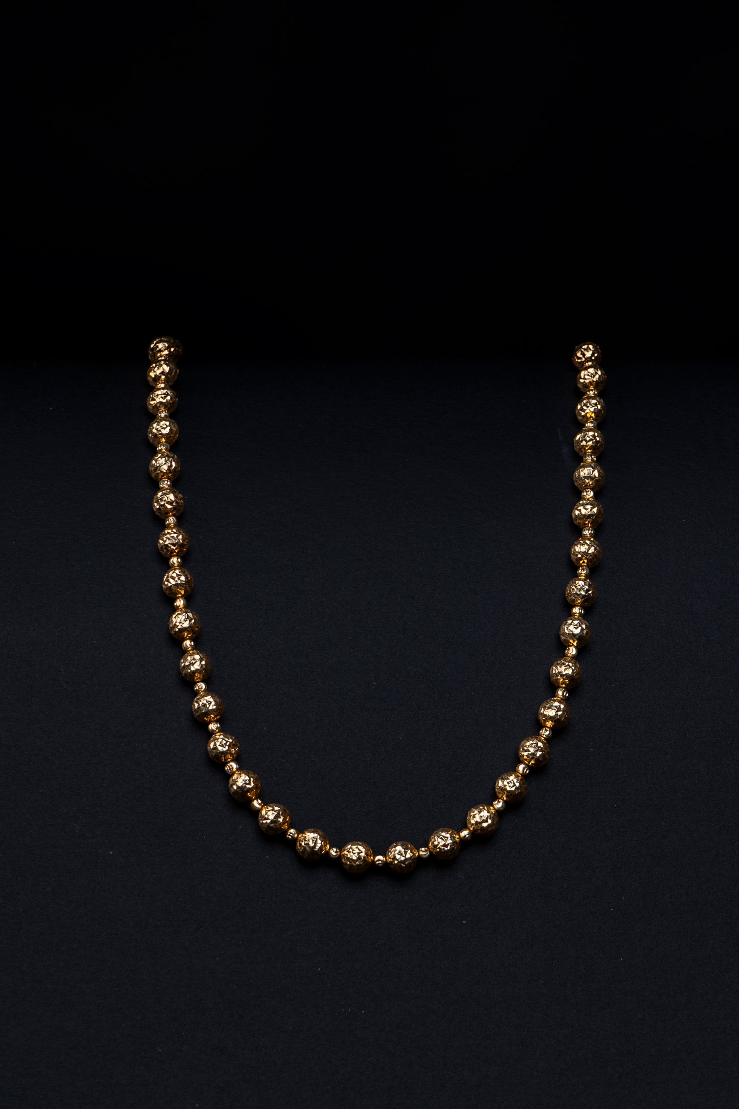 18k Yellow Gold Bead Necklace