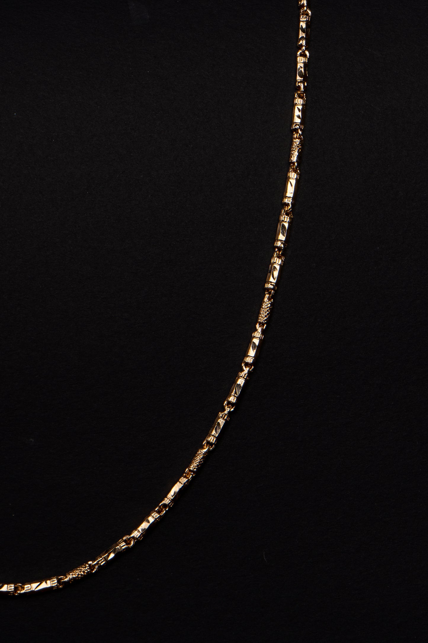 18k Yellow Diamond Cut Box Link Necklace