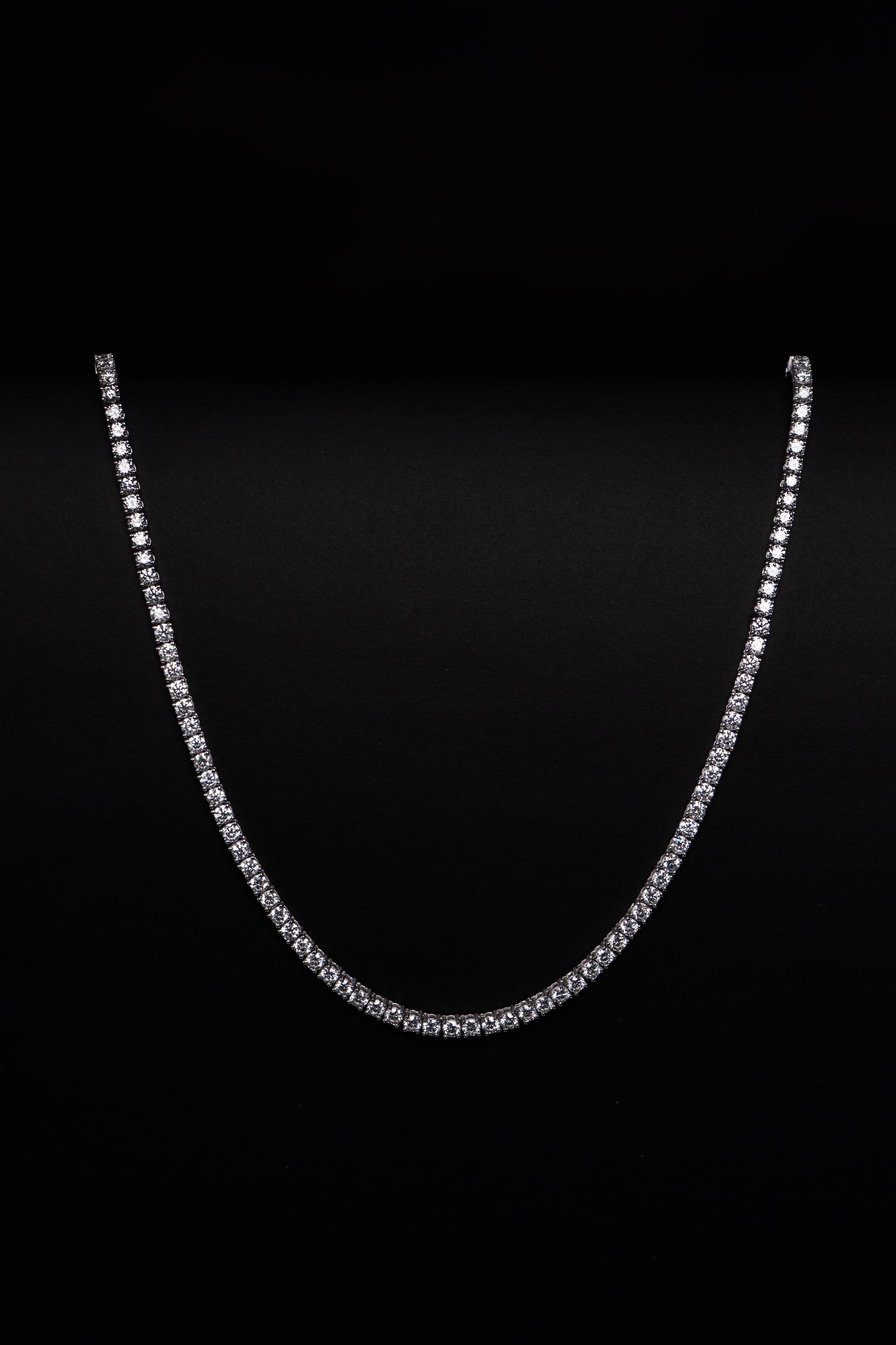14K White Gold Lab Grown Diamond Tennis Necklace