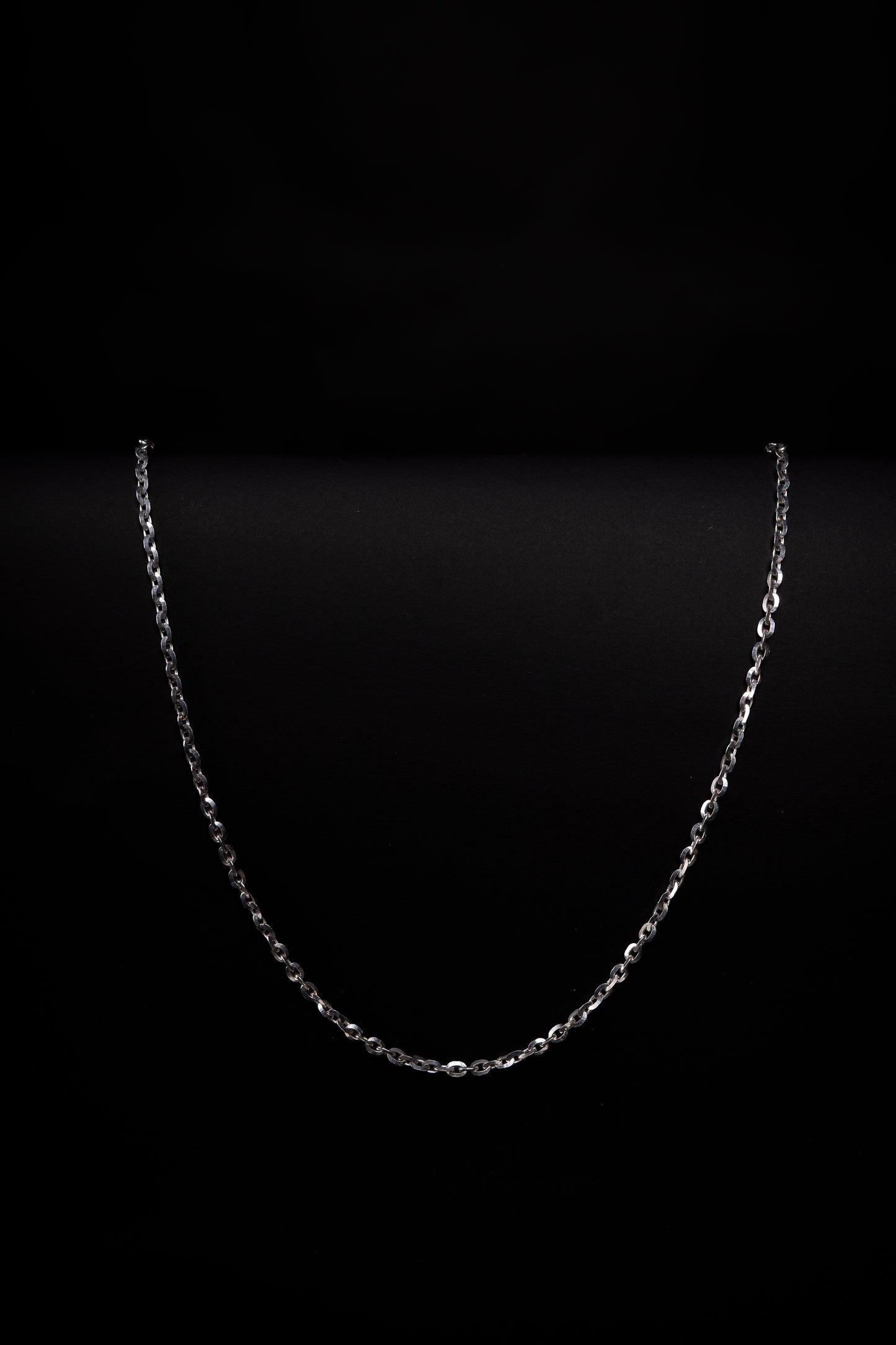 18k White Gold Rolo Necklace