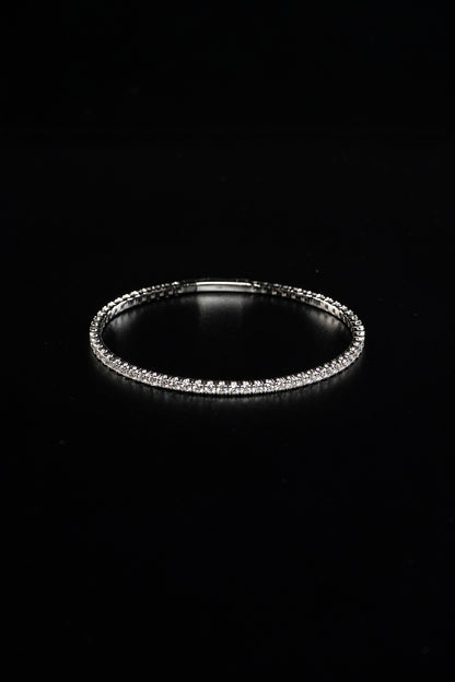 14k White Gold Lab Grown Diamond Bangle Bracelet