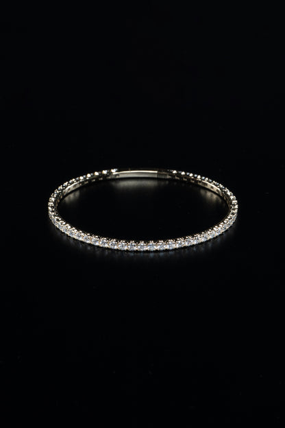14k White Gold Lab Grown Diamond Bangle Bracelet