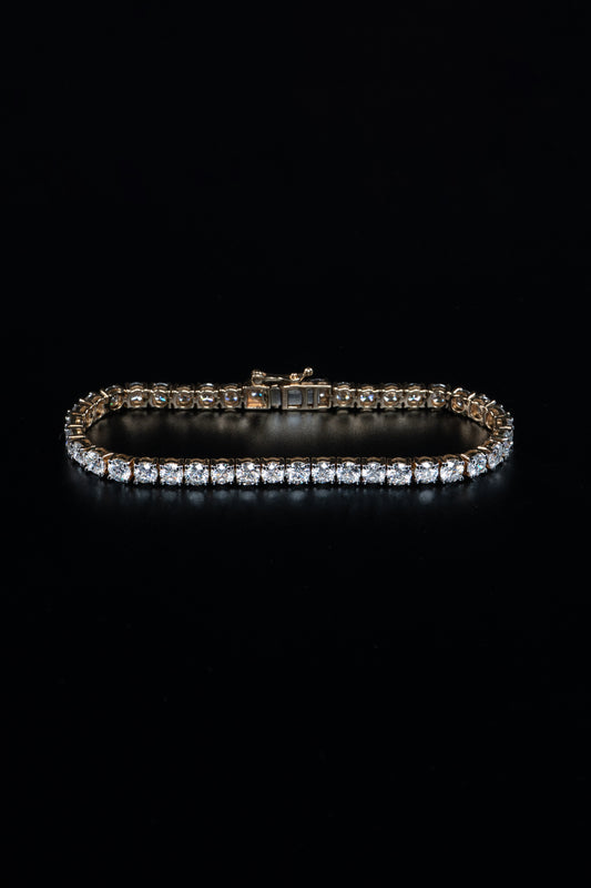 14k Yellow Gold Lab Grown Diamond Tennis Bracelet