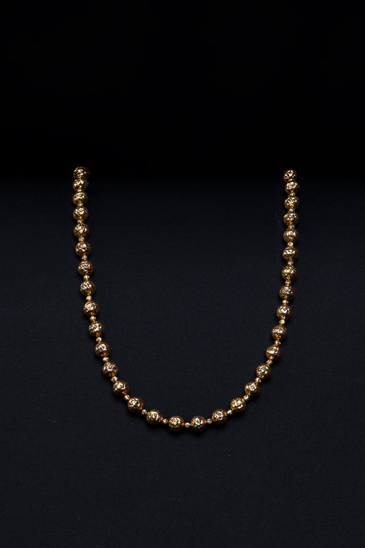 18k Yellow Gold Bead Necklace