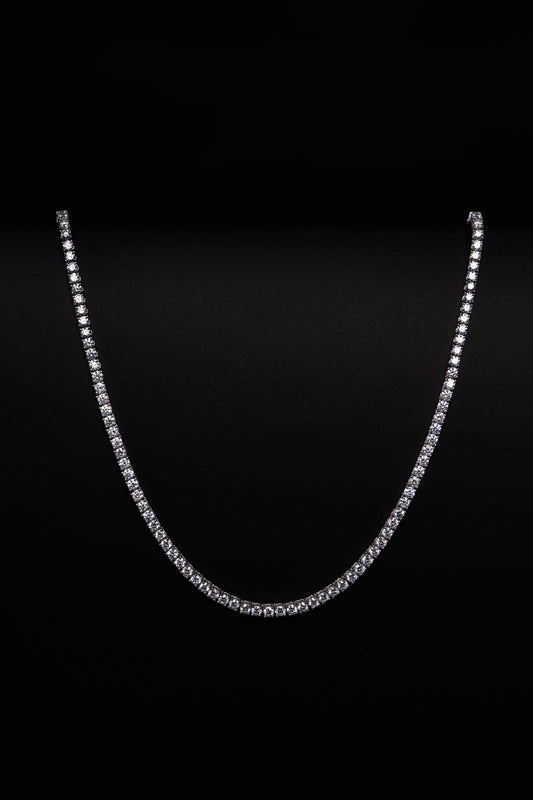 14K White Gold Lab Grown Diamond Tennis Necklace