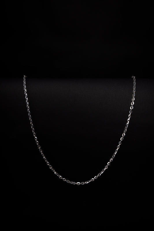 18k White Gold Rolo Necklace