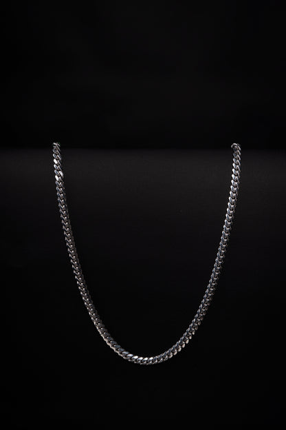 18k White Gold Cuban Necklace