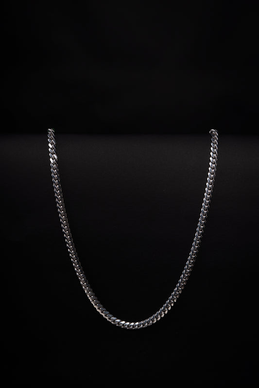 18k White Gold Cuban Necklace
