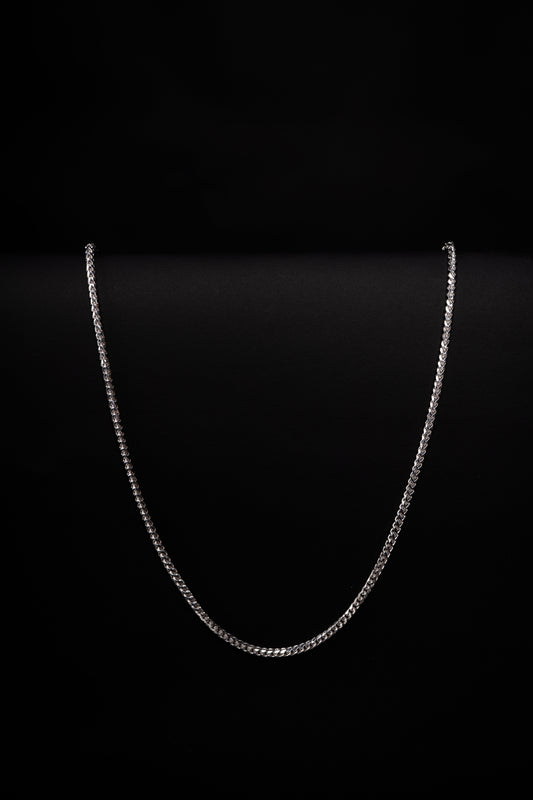 18k White Gold Franco Necklace